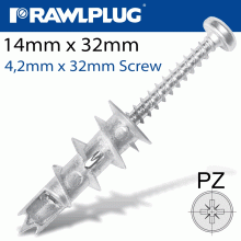 RAWLPLUG Metal Self Drilling Fixing+Screws 14Mmx32Mm X100-Box RAWLPLUG Metal Self Drilling Fixing+Screws 14Mmx32Mm X100-Box