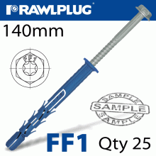 RAWLPLUG Nyl Frame Fixing Zp + Collar Hex Screw 9.8Mmx140Mm X25 -Box RAWLPLUG Nyl Frame Fixing Zp + Collar Hex Screw 9.8Mmx140Mm X25 -Box