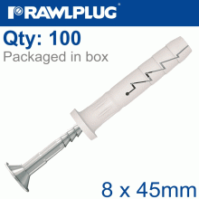 RAWLPLUG Nyl Hammer-In Fixing 8X45Mm Cyl Head X100-Box RAWLPLUG Nyl Hammer-In Fixing 8X45Mm Cyl Head X100-Box