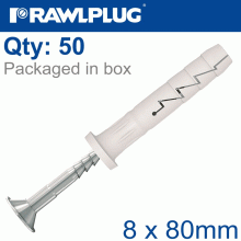 RAWLPLUG Nyl Hammer-In Fixing 8X80Mm Cyl Head X50-Box RAWLPLUG Nyl Hammer-In Fixing 8X80Mm Cyl Head X50-Box