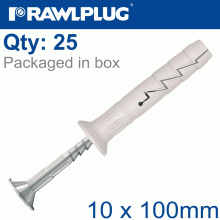 RAWLPLUG Nyl Hammer-In Fixing 10X100Mm + Csk Head X25 -Box RAWLPLUG Nyl Hammer-In Fixing 10X100Mm + Csk Head X25 -Box