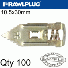 RAWLPLUG Hammer In Fixing Plasterboard 10.5X30Mm X100-Box RAWLPLUG Hammer In Fixing Plasterboard 10.5X30Mm X100-Box