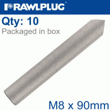 RAWLPLUG Internaly Threaded Sockets M8X90 Zinc Plated, Class 5.8 Box Of 10 RAWLPLUG Internaly Threaded Sockets M8X90 Zinc Plated, Class 5.8 Box Of 10