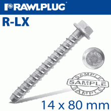 RAWLPLUG Concrete Screwbolt 14X80Mm Hex With Flange Galv 20/Box RAWLPLUG Concrete Screwbolt 14X80Mm Hex With Flange Galv 20/Box