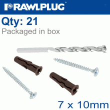 RAWLPLUG Curtain Pole Kit Uno07X10 With Screws And 7Mm Drill Bit RAWLPLUG Curtain Pole Kit Uno07X10 With Screws And 7Mm Drill Bit
