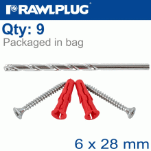 RAWLPLUG Mirror Kit Uno6X4 With Screws And 6Mm Drill Bit RAWLPLUG Mirror Kit Uno6X4 With Screws And 6Mm Drill Bit