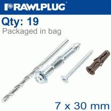 RAWLPLUG Heat Radiator Fixing Kit Uno-07 X6 With Screws Sm5X52 X6 RAWLPLUG Heat Radiator Fixing Kit Uno-07 X6 With Screws Sm5X52 X6