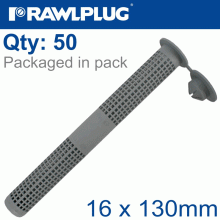 RAWLPLUG Plastic Sleeve Insert 16Mmx130Mm X50 Per Pack RAWLPLUG Plastic Sleeve Insert 16Mmx130Mm X50 Per Pack
