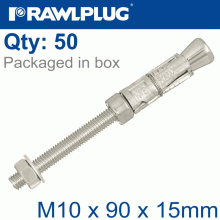 RAWLPLUG Projecting Bolt M10X90X15Mm X50 -Box RAWLPLUG Projecting Bolt M10X90X15Mm X50 -Box