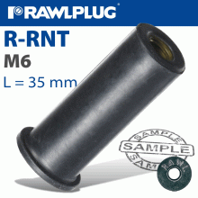RAWLPLUG Rawlnut M6X35Mm X50-Box RAWLPLUG Rawlnut M6X35Mm X50-Box