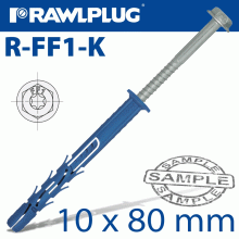 RAWLPLUG Nyl Frame Fixing Zp + Collar Hex Screw 9.8Mmx80Mm X6 -Bag RAWLPLUG Nyl Frame Fixing Zp + Collar Hex Screw 9.8Mmx80Mm X6 -Bag