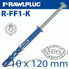 RAWLPLUG Nyl Frame Fixing Zp + Collar Hex Screw 9.8Mmx120Mm X4 -Bag RAWLPLUG Nyl Frame Fixing Zp + Collar Hex Screw 9.8Mmx120Mm X4 -Bag