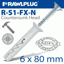 RAWLPLUG Nyl Hammer-In Fixing 6X80Mm + Csk Head X10 -Bag RAWLPLUG Nyl Hammer-In Fixing 6X80Mm + Csk Head X10 -Bag