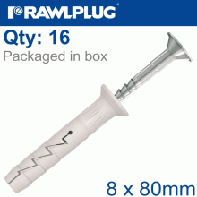RAWLPLUG Nyl Hammer-In Fixing 8X80Mm + Csk Head X16 -Bag RAWLPLUG Nyl Hammer-In Fixing 8X80Mm + Csk Head X16 -Bag