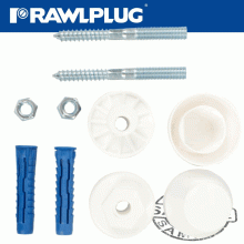 RAWLPLUG Washbasin Mounting Kit With 10Mm 4All Plugs And Screws RAWLPLUG Washbasin Mounting Kit With 10Mm 4All Plugs And Screws