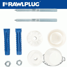 RAWLPLUG Washbasin Mounting Kit With 12Mm 4All Plugs And Screws RAWLPLUG Washbasin Mounting Kit With 12Mm 4All Plugs And Screws