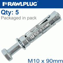 RAWLPLUG Rawlbolt Shield Anchor M10X90Mm 5 Per Bag RAWLPLUG Rawlbolt Shield Anchor M10X90Mm 5 Per Bag