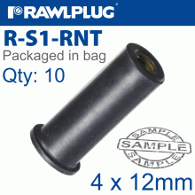 RAWLPLUG Rawlnut M4X12Mm X10-Bag RAWLPLUG Rawlnut M4X12Mm X10-Bag