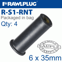 RAWLPLUG Rawlnut M6X35Mm X4-Bag RAWLPLUG Rawlnut M6X35Mm X4-Bag