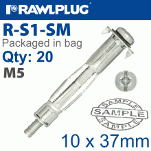 RAWLPLUG Interset Cavity Fixing M5X37Mm X20-Bag RAWLPLUG Interset Cavity Fixing M5X37Mm X20-Bag