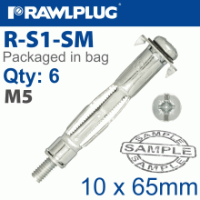 RAWLPLUG Interset Cavity Fixing M5X65Mm X6-Bag RAWLPLUG Interset Cavity Fixing M5X65Mm X6-Bag