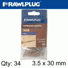 RAWLPLUG R-Ts Hardened Screw 3.5X30Mm X34 Per Bag RAWLPLUG R-Ts Hardened Screw 3.5X30Mm X34 Per Bag