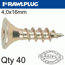 RAWLPLUG R-Ts Hardened Screw 4.0X16Mm X40 Per Bag RAWLPLUG R-Ts Hardened Screw 4.0X16Mm X40 Per Bag