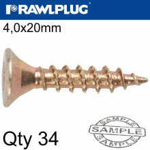 RAWLPLUG R-Ts Hardened Screw 4.0X20Mm X40 Per Bag RAWLPLUG R-Ts Hardened Screw 4.0X20Mm X40 Per Bag