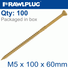 RAWLPLUG R-Dsx Screws M5 X 100X60 Ginger Ruspert X100-Tub RAWLPLUG R-Dsx Screws M5 X 100X60 Ginger Ruspert X100-Tub