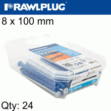 RAWLPLUG Frame Fixing Ff1 With Csk Head Screw 8X100Mm 24Psc Per Tub RAWLPLUG Frame Fixing Ff1 With Csk Head Screw 8X100Mm 24Psc Per Tub
