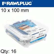 RAWLPLUG Frame Fixing Ff1 With Hex Head Screw 10X100Mm 16Psc Per Tub RAWLPLUG Frame Fixing Ff1 With Hex Head Screw 10X100Mm 16Psc Per Tub