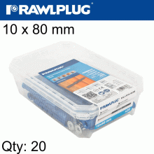 RAWLPLUG Frame Fixing Ff1 With Csk Head Screw 10X80Mm 20Psc Per Tub RAWLPLUG Frame Fixing Ff1 With Csk Head Screw 10X80Mm 20Psc Per Tub