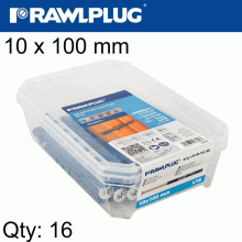 RAWLPLUG Frame Fixing Ff1 With Csk Head Screw 10X100Mm 16Psc Per Tub RAWLPLUG Frame Fixing Ff1 With Csk Head Screw 10X100Mm 16Psc Per Tub