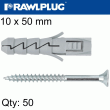 RAWLPLUG Expansion Plug Fix 10X50Mm With Screw 50Psc Per Tub RAWLPLUG Expansion Plug Fix 10X50Mm With Screw 50Psc Per Tub