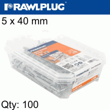 RAWLPLUG Hammer In Fixing 5 X 40Mm Csk 100 Psc Per Tub RAWLPLUG Hammer In Fixing 5 X 40Mm Csk 100 Psc Per Tub