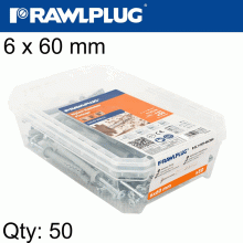 RAWLPLUG Hammer In Fixing 6 X 60Mm Cylindric 50 Psc Per Tub RAWLPLUG Hammer In Fixing 6 X 60Mm Cylindric 50 Psc Per Tub