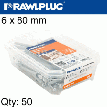 RAWLPLUG Hammer In Fixing 6 X 80Mm Cylindric 50 Psc Per Tub RAWLPLUG Hammer In Fixing 6 X 80Mm Cylindric 50 Psc Per Tub