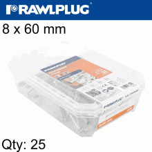 RAWLPLUG Hammer In Fixing 8 X 60Mm Csk 25 Psc Per Tub RAWLPLUG Hammer In Fixing 8 X 60Mm Csk 25 Psc Per Tub