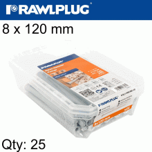RAWLPLUG Hammer In Fixing 8 X 120Mm Csk 25 Psc Per Tub RAWLPLUG Hammer In Fixing 8 X 120Mm Csk 25 Psc Per Tub