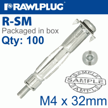 RAWLPLUG Interset Fixing For Drywall M4X32Mm X100-Box 8Mm Drill RAWLPLUG Interset Fixing For Drywall M4X32Mm X100-Box 8Mm Drill