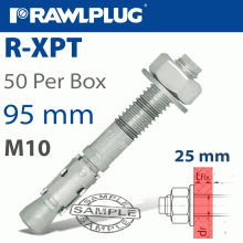 RAWLPLUG Throughbolt M10X95X25Mm X50 -Box RAWLPLUG Throughbolt M10X95X25Mm X50 -Box