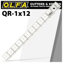 Olfa Quilt Ruler 1" X 12" With Grid Olfa Quilt Ruler 1" X 12" With Grid
