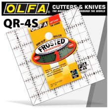 Olfa Quilt Ruler 4" X 4" Square With Grid Olfa Quilt Ruler 4" X 4" Square With Grid