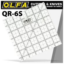 Olfa Quilt Ruler 6" X 6" Square With Grid Olfa Quilt Ruler 6" X 6" Square With Grid