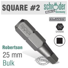 Schroder Square Recess No.2 Insert Bit Schroder Square Recess No.2 Insert Bit