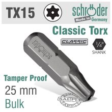 Schroder Torx Tamper Resist.T15h X 25mm Schroder Torx Tamper Resist.T15h X 25mm
