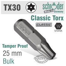 Schroder Torx Tamper Resist.T30 25mm Schroder Torx Tamper Resist.T30 25mm