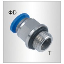 Air Craft Pu Fitting Str. Stud W/O-Ring 8mm-1/2 M