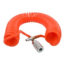Air Craft Sprial Hose 7.5mx8mm W/Aro Quick Coupler