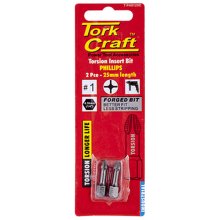 Tork Craft Phil.1 X 25mm Ins.Bit 2/Card Tork Craft Phil.1 X 25mm Ins.Bit 2/Card